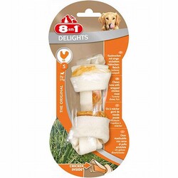 8in1 Delights Bones Düğümlü Tavuklu Ağız Bakım Kemik Köpek Ödülü Small 35 Gr - Thumbnail