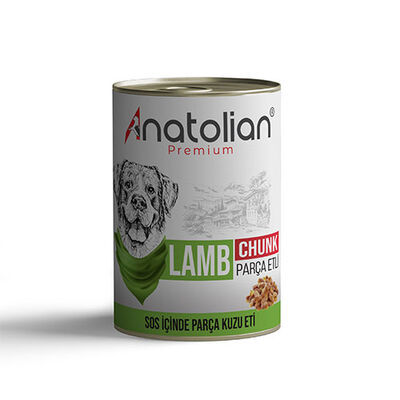 Anatolian Premium Parça Etli Kuzulu Yetişkin Köpek Konservesi 400 Gr 
