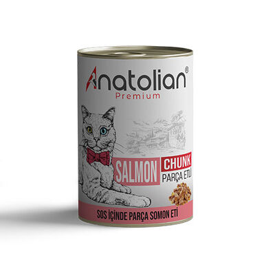 Anatolian Premium Parça Etli Somonlu Yetişkin Kedi Konservesi 400 Gr 