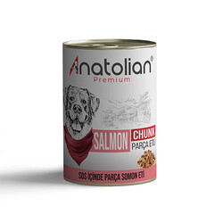 Anatolian - Anatolian Premium Parça Etli Somonlu Yetişkin Köpek Konservesi 6 Adet 400 Gr 