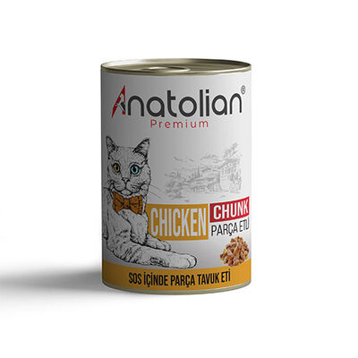 Anatolian Premium Parça Etli Tavuklu Yetişkin Kedi Konservesi 400 Gr 