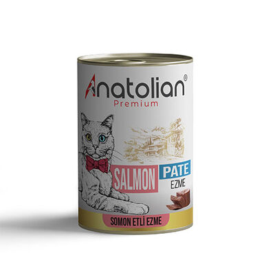 Anatolian Premium Somonlu Ezme Yetişkin Kedi Konservesi 6 Adet 400 Gr 
