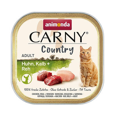 Animonda Carny Country Tavuklu Dana Etli ve Geyik Etli Yetişkin Kedi Konservesi 100 Gr 