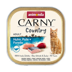 Animonda - Animonda Carny Country Tavuklu Hindili ve Alabalıklı Yetişkin Kedi Konservesi 100 Gr 