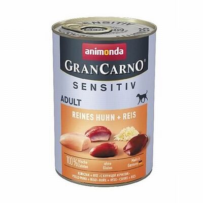 Animonda GranCarno Sensitive Tavuklu ve Pirinçli Yetişkin Köpek Konservesi 6 Adet 400 Gr 
