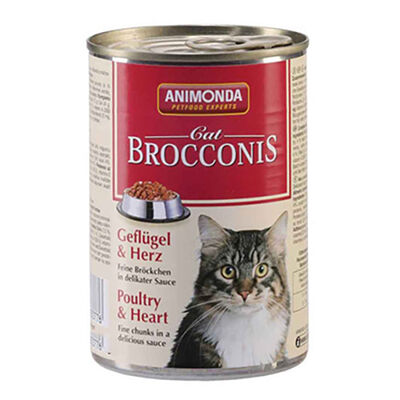 Animonda Brocconis Kümes Hayvanlı ve Yürekli Yetişkin Kedi Konservesi 400 Gr