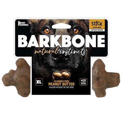 BarkBone Natural Fıstık Ezmesi Aromalı Bitmeyen Köpek Çiğneme Kemiği Küçük Boy 16 Cm 