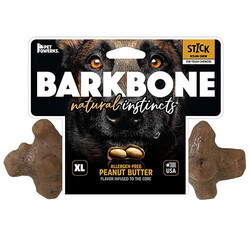 BarkBone - BarkBone Natural Fıstık Ezmesi Aromalı Bitmeyen Köpek Çiğneme Kemiği Orta Boy 22 Cm 