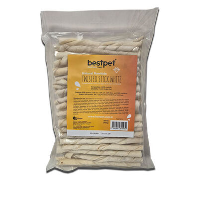 BestPet Burgu Beyaz Kemik Çubuk Köpek Ödülü 350 Gr 