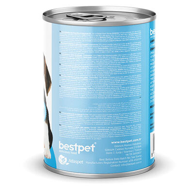 BestPet Parça Etli Kuzu Etli Yavru Köpek Konservesi 12 Adet 400 Gr 