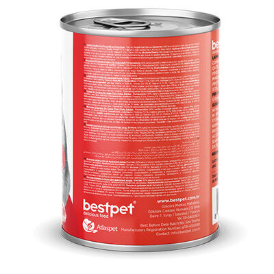 BestPet Parça Etli Kuzu Etli Yetişkin Kedi Konservesi 400 Gr 