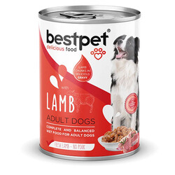 Bestpet - BestPet Parça Etli Kuzu Etli Yetişkin Köpek Konservesi 400 Gr 