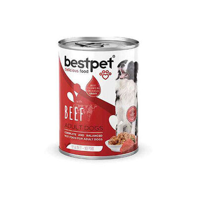 BestPet Parça Etli Sığır Etli Yetişkin Köpek Konservesi 400 Gr 