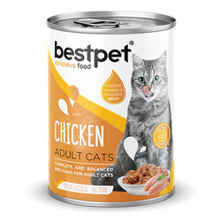 Bestpet - BestPet Parça Etli Tavuk Etli Yetişkin Kedi Konservesi 400 Gr 