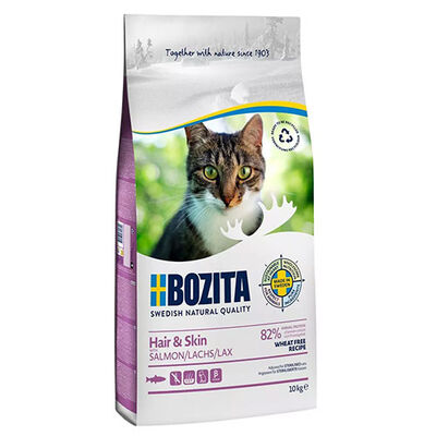 Bozita Somonlu Buğdaysız Tüy ve Deri Sağlığı Destekleyici Yetişkin Kedi Maması 10 kg 
