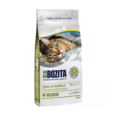 Bozita Tavuklu Kısırlaştırılmış ve Evde Beslenen Yetişkin Kedi Maması 10 kg 