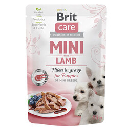 Brit Care - Brit Care Mini Puppy Kuzu Etli Soslu Fileto Küçük Irk Yavru Köpek Konservesi 85 Gr 