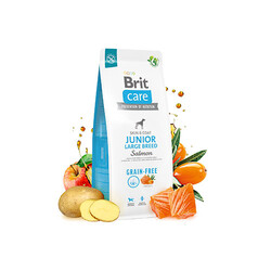 Brit Care Skin Coat Somonlu Büyük Irk Tahılsız Yavru Köpek Maması 3 Kg - Thumbnail