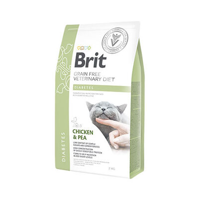 Brit Care Veterinary Diet Diabetes Tavuklu Tahılsız Kedi Maması 2 Kg 
