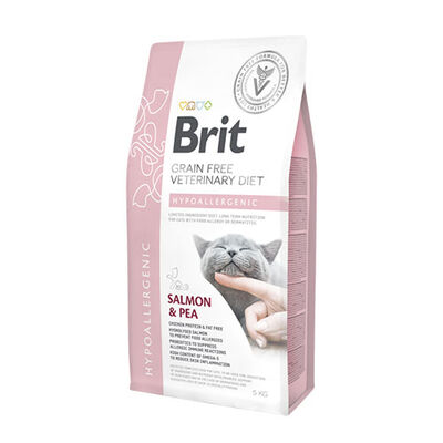 Brit Care Veterinary Diet Hypoallergenic Somonlu Tahılsız Hipoalerjenik Kedi Maması 5 Kg 