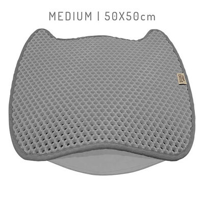 Cattie Gri Kum Toplayıcı Fonksiyonel Kedi Tuvalet Paspası 50 x 50 cm 