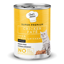 Chefs Choice - Chefs Choice Pate Chicken Tavuklu Tahılsız Ezme Yetişkin Kedi Konservesi 24 Adet 400 Gr 