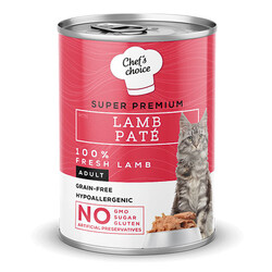 Chefs Choice - Chefs Choice Pate Lamb Kuzu Etli Tahılsız Yetişkin Kedi Konservesi 6 Adet 400 Gr 