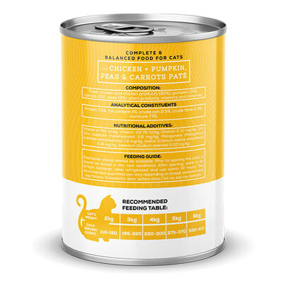 Chefs Choice Pumpkin Pate Chicken Tavuklu Balkabaklı Tahılsız Ezme Yetişkin Kedi Konservesi 400 Gr 