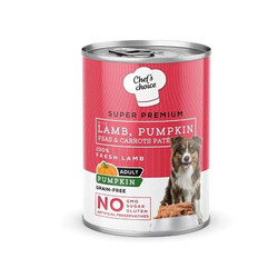 Chefs Choice - Chefs Choice Pumpkin Pate Kuzulu Balkabaklı Tahılsız Yetişkin Köpek Konservesi 6 Adet 400 Gr 