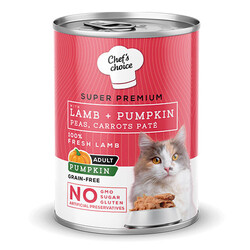 Chefs Choice - Chefs Choice Pumpkin Pate Lamb Kuzulu Balkabaklı Tahılsız Yetişkin Kedi Konservesi 6 Adet 400 Gr 