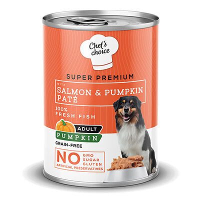 Chefs Choice Pumpkin Pate Somonlu Balkabaklı Tahılsız Yetişkin Köpek Konservesi 24 Adet 400 Gr 