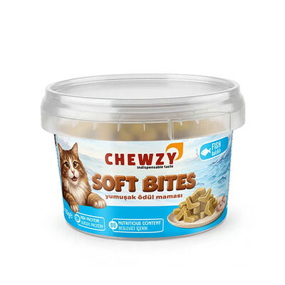 Chewzy Balıklı Yumuşak Kedi Ödül Maması 130 g 