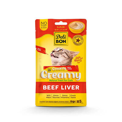 Delibon Dana Ciğerli Krem Kedi Ödül Maması 5 x 15 g 