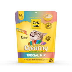 Delibon - Delibon Karışık Çeşit Krem Kedi Ödül Maması 32 x 15 g 