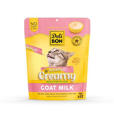 Delibon Keçi Sütlü Krem Kedi Ödül Maması 32 x 15 g 