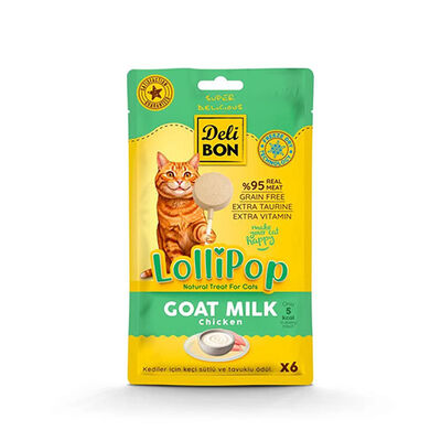 Delibon Keçi Sütlü Lolipop Kedi Ödül Maması 6'lı 