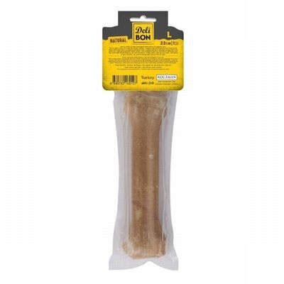 Delibon Natürel Deri Pres Kemik Köpek Ödülü 22 Cm Large