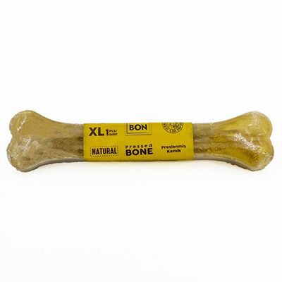 Delibon Natürel Pres Deri Kemik Köpek Ödülü 27 Cm XL 