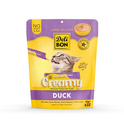 Delibon - Delibon Ördekli Krem Kedi Ödül Maması 32 x 15 g 