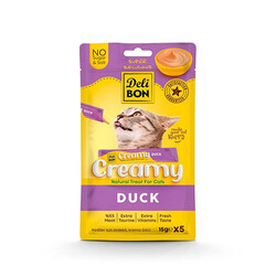 Delibon - Delibon Ördekli Krem Kedi Ödül Maması 5 x 15 g 