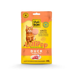 Delibon - Delibon Ördekli Lolipop Kedi Ödül Maması 6'lı 