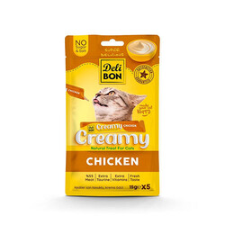 Delibon - Delibon Tavuklu Krem Kedi Ödül Maması 5 x 15 g 