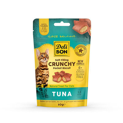 Delibon Ton Balıklı Bisküvi Kedi Ödül Maması 60 g 