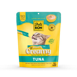 Delibon - Delibon Ton Balıklı Krem Kedi Ödül Maması 32 x 15 g 
