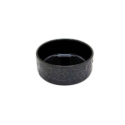 Design Seramik Köpek Mama ve Su Kabı Reaktif Yeşil 12 Cm 250 Ml 