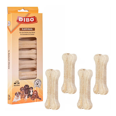 Dibo Beyaz Press Kemik Köpek Ödülü 8'li 20-25 Gr 7 Cm 