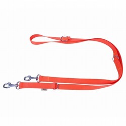 Doggie Dokuma Ayarlanabilir Eğitimci Köpek Gezdirme Tasması Turuncu 2x120-190 Cm - Thumbnail