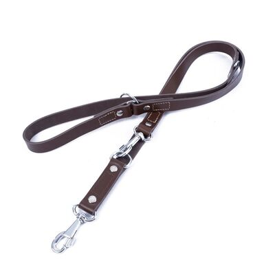 Doggie Ayarlanabilir Seri Klasik Gerçek Deriden El Yapımı Köpek Gezdirme Kayışı Camel