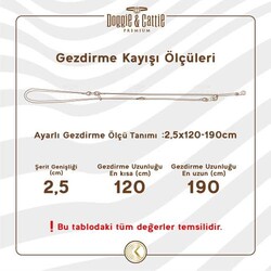 Doggie Ayarlanabilir Seri Klasik Gerçek Deriden El Yapımı Köpek Gezdirme Kayışı Camel - Thumbnail