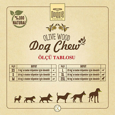 Doggie Doğal Zeytin Ağacı Köpek Çiğneme Oyuncağı XL 35 kg 